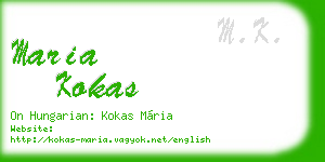 maria kokas business card